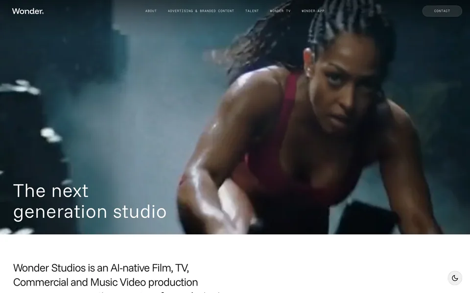 Screenshot of Wonder Studios